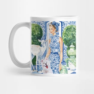 The world in blue and white Mug